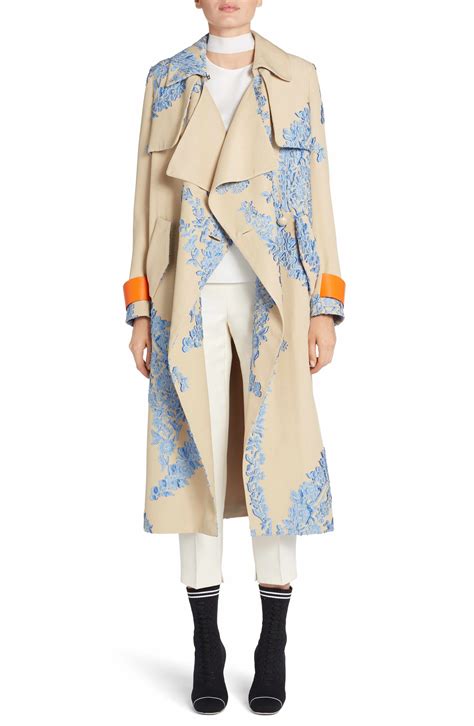 fendi coat blue|Fendi women' s trench coats.